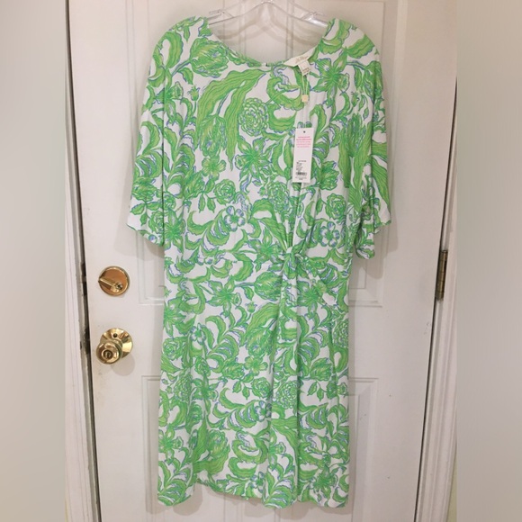 NWT Lilly Pulitzer Shaw Dress Resort White Daffodil Hill Size Large - Picture 6 of 16